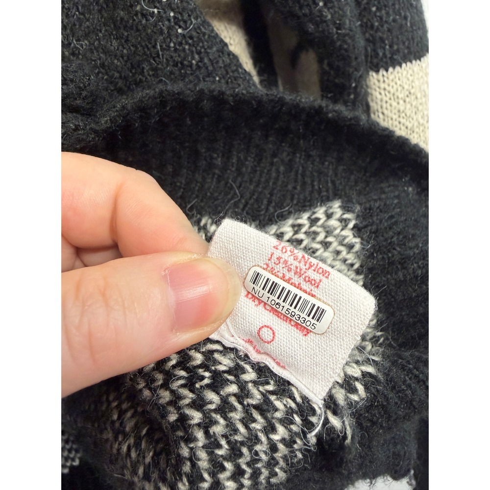 Lisa Says Gah Black and White Checkered Cardigan with Bow Design xs/s - Picture 9 of 12